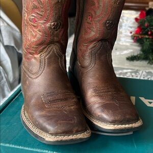 Ariat Kids Brown and Red Boots